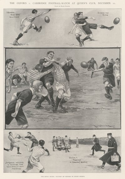 The Oxford v Cambridge Football-Match at Queen